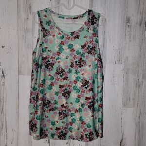 Logo Layers Eyelet Mint Floral Top
